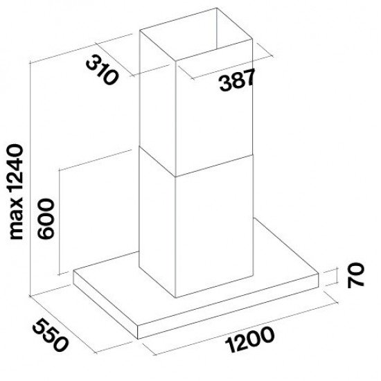 Кухонная вытяжка Falmec PLANE NRS IS 120 IX 800